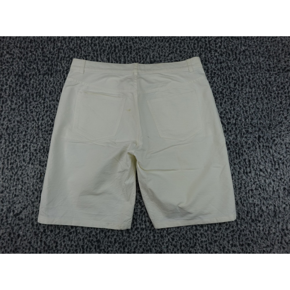 A.P.C. Tailored Cotton Shorts Mens S Cream Button Fly 5-Pocket Designer - Picture 8 of 9